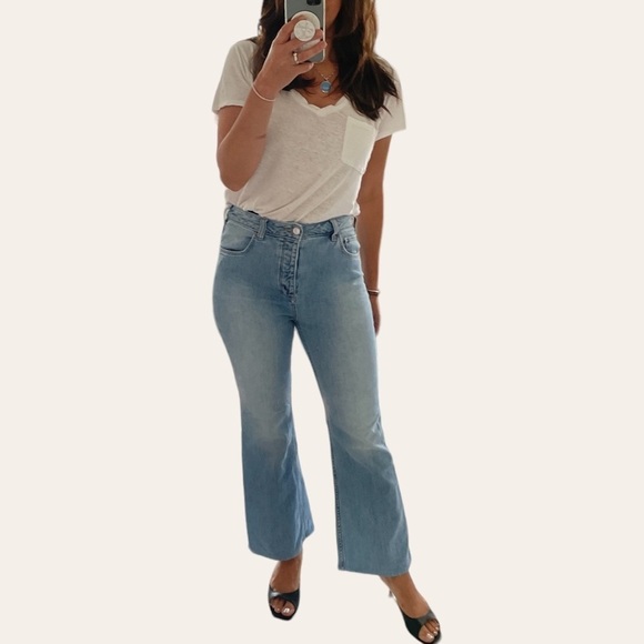 Pilcro Anthropologie Flare Crop Jean - Picture 1 of 14